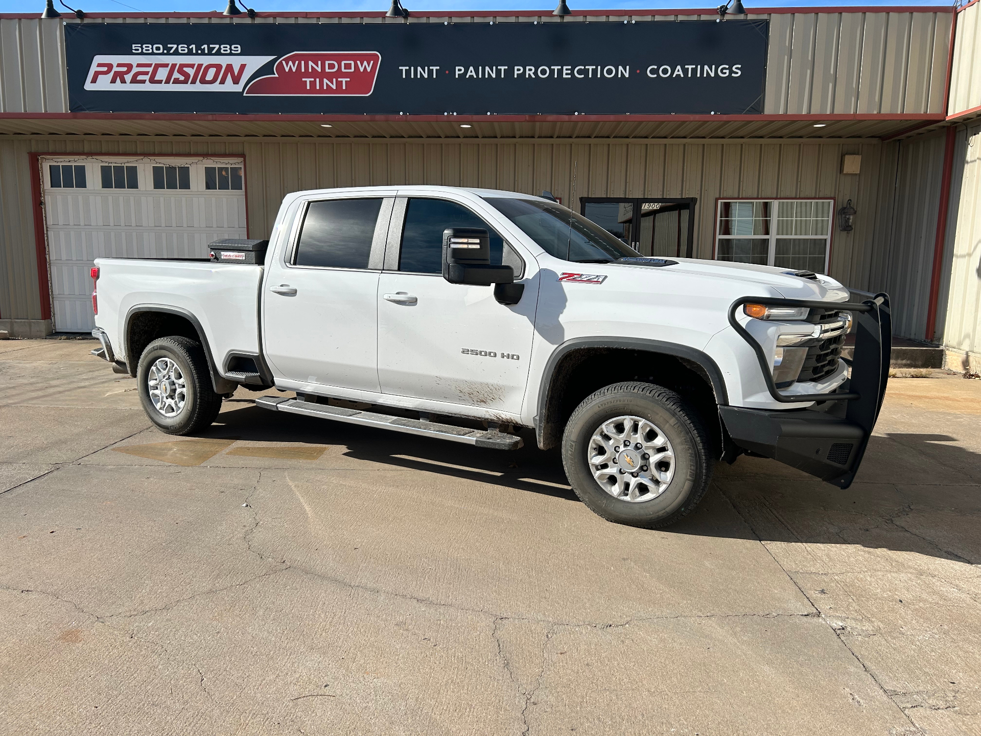 Chevy 2500 HD with window tint at Precision Window Tint