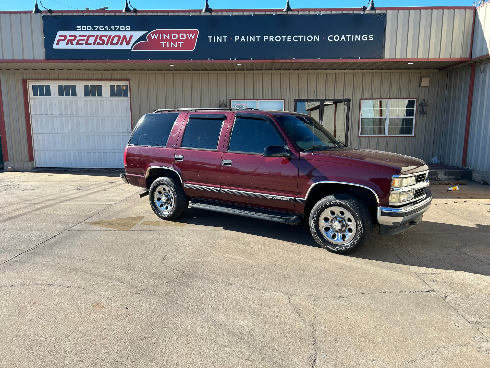 Chevy Tahoe with window tint at Precision Window Tint